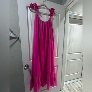 Adrienne Bright Pink Maxi Dress